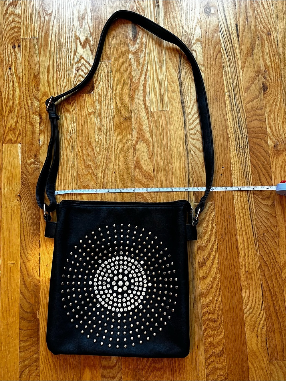 Black Studded Crossbody Bag